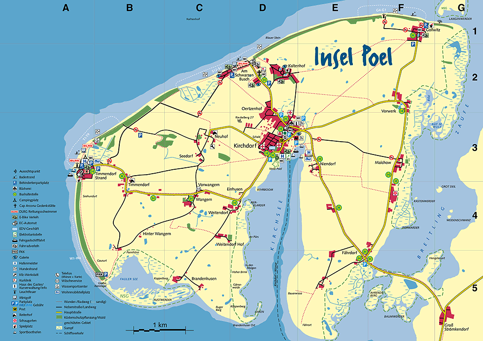 Inselkarte Insel Poel