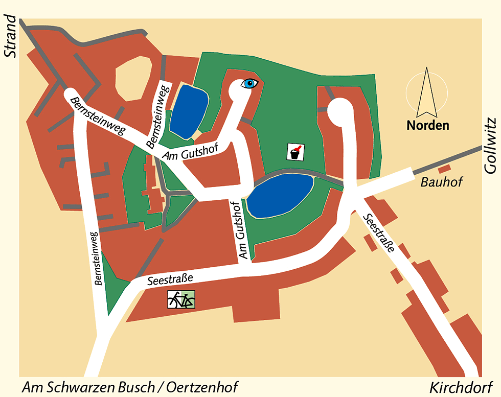Ortsplan Karte Kaltenhof Insel Poel
