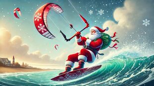 Weihnachtsmann auf dem Wasser Weihnachtsmann auf dem Wasser